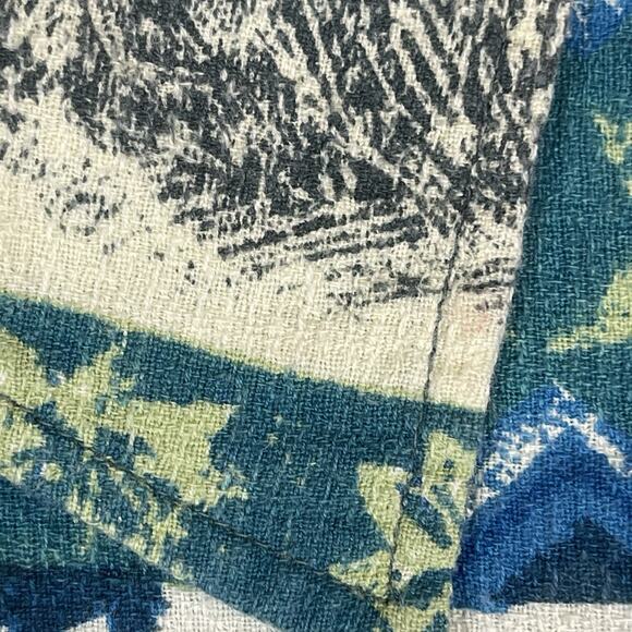 Gotcha Shirt Mens L Multicolor 1/4 Zip Short Sleeve Hawaiian‎ Print Relaxed Polo - Picture 9 of 10